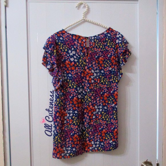 Cynthia Rowley Short Sleeve Floral Top Size S - Picture 6 of 7